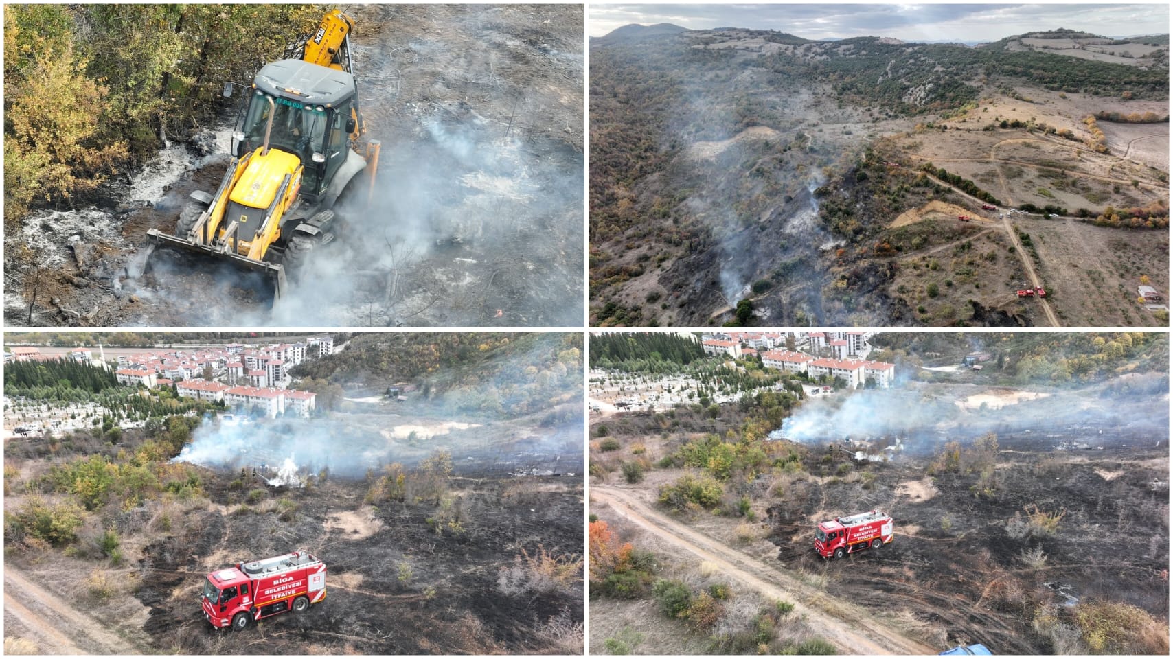 Çanakkale Biga’da Korkutan Yangın! 2