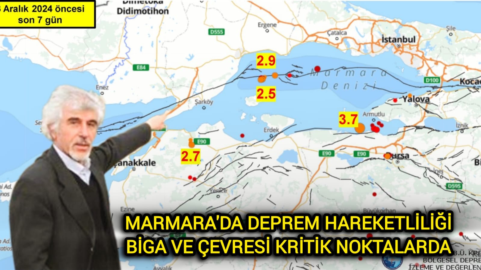 Marmara'da Deprem Hareketliliği Biga Ve Çevresi Kritik Noktalarda 1