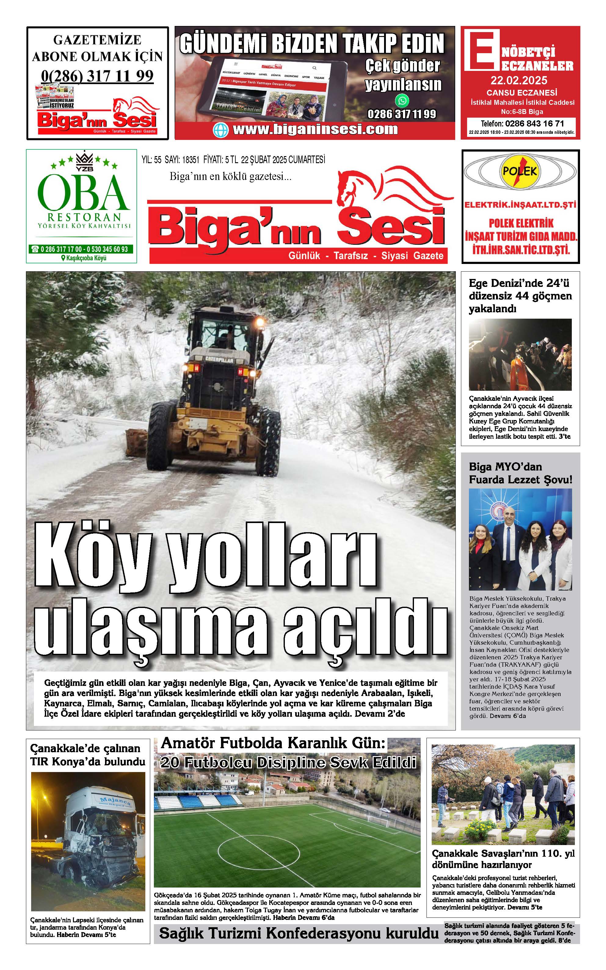 22 02 2025 Biganın Sesi Sayfa 1