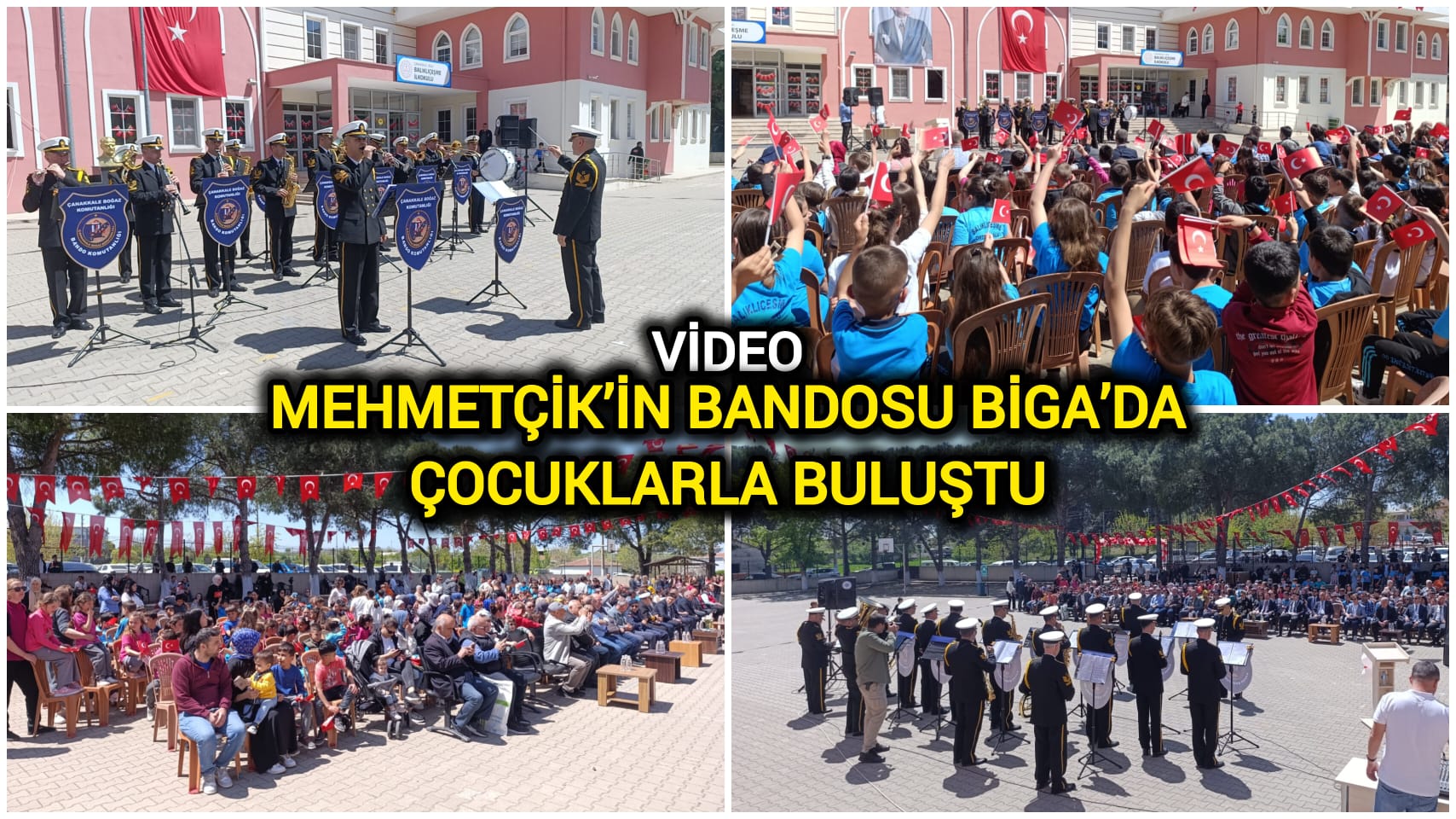 Mehmetçik’in Bandosu Biga’da Çocuklarla Buluştu: 23 Nisan’a Yakışır Konser