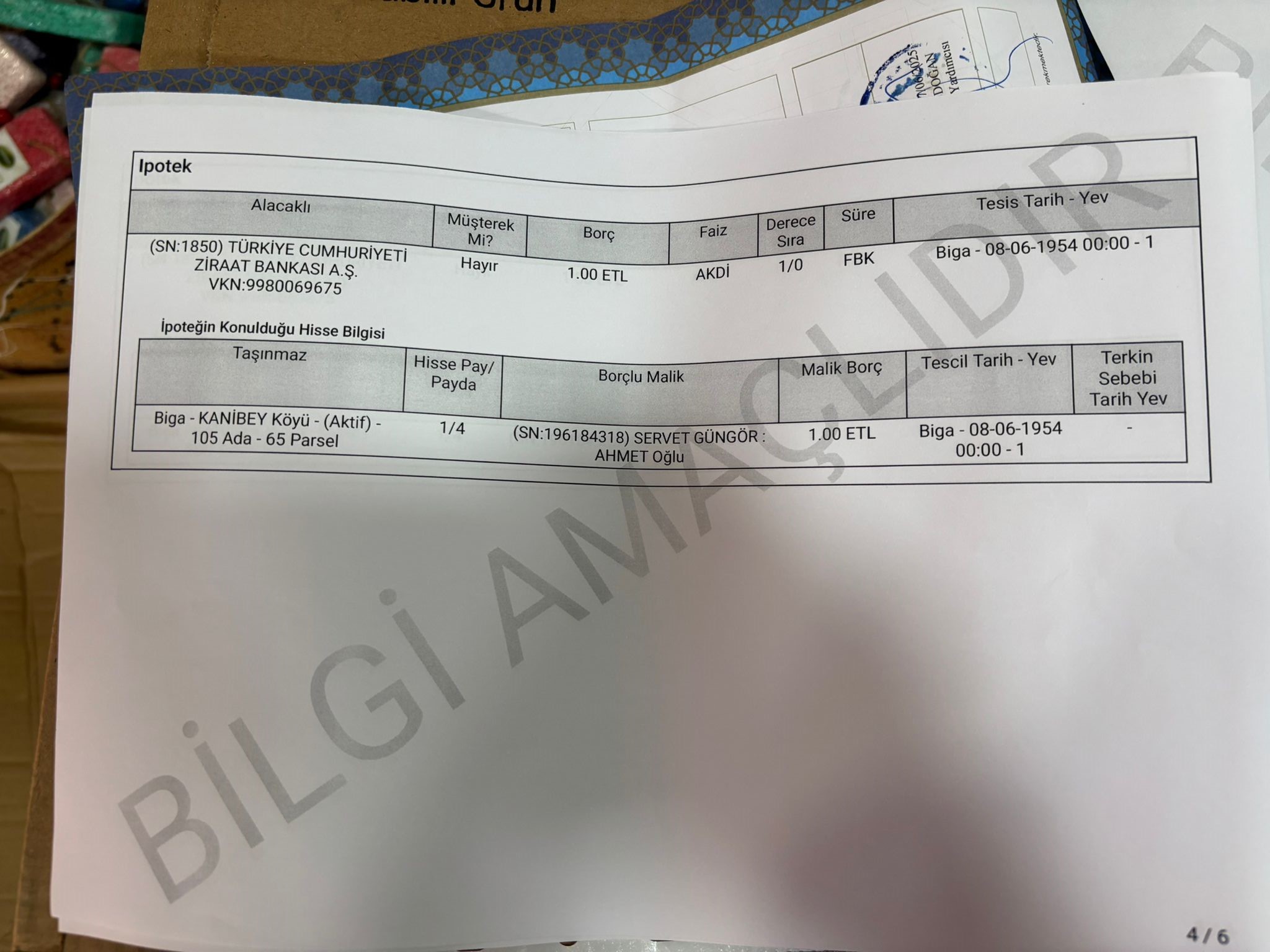 Biga’da 71 Yıllık Borç Tapuda Ortaya Çıktı!9