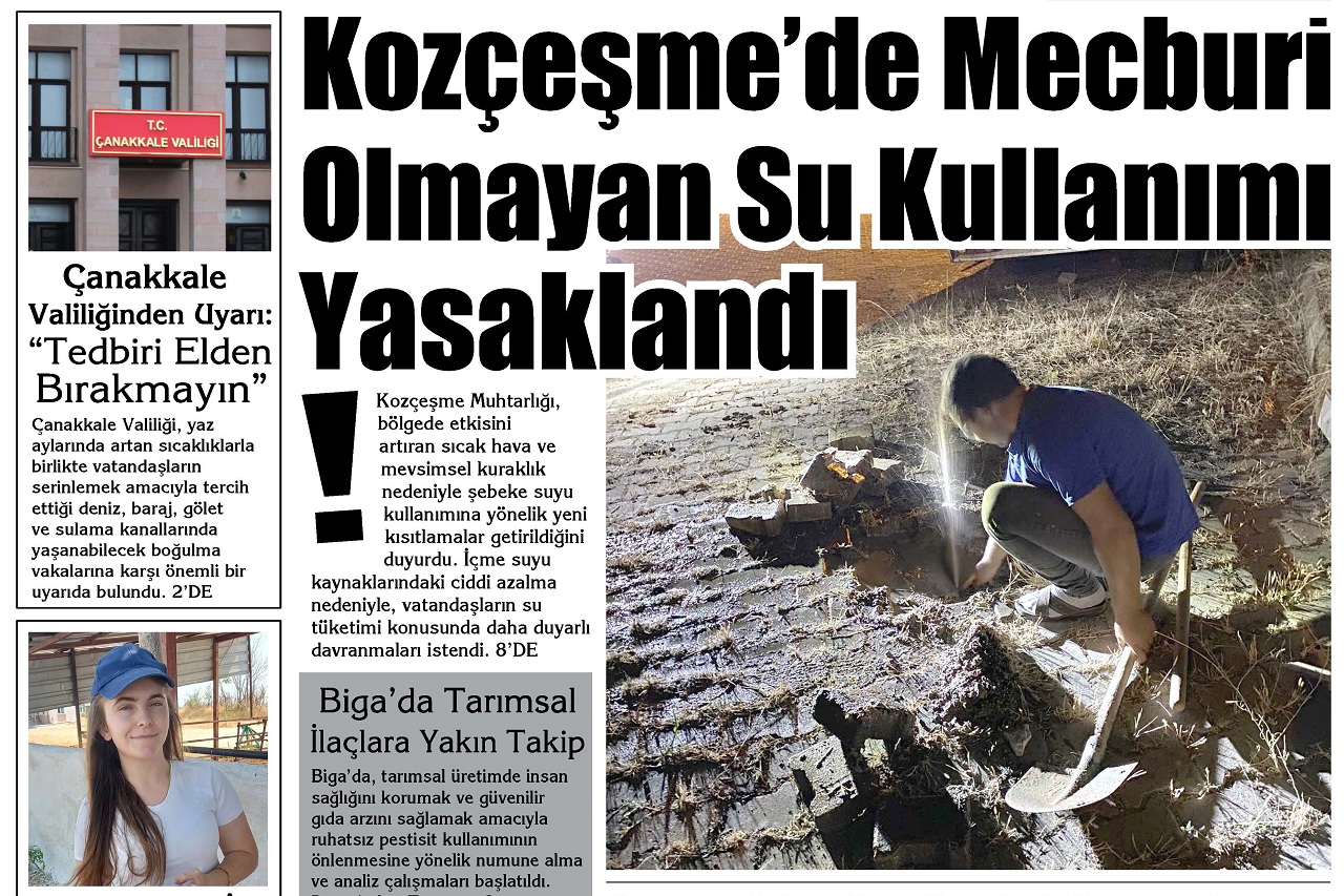 Çanakkale Biga'nın Sesi Gazetesi 26 Temmuz 2025 Cumartesi