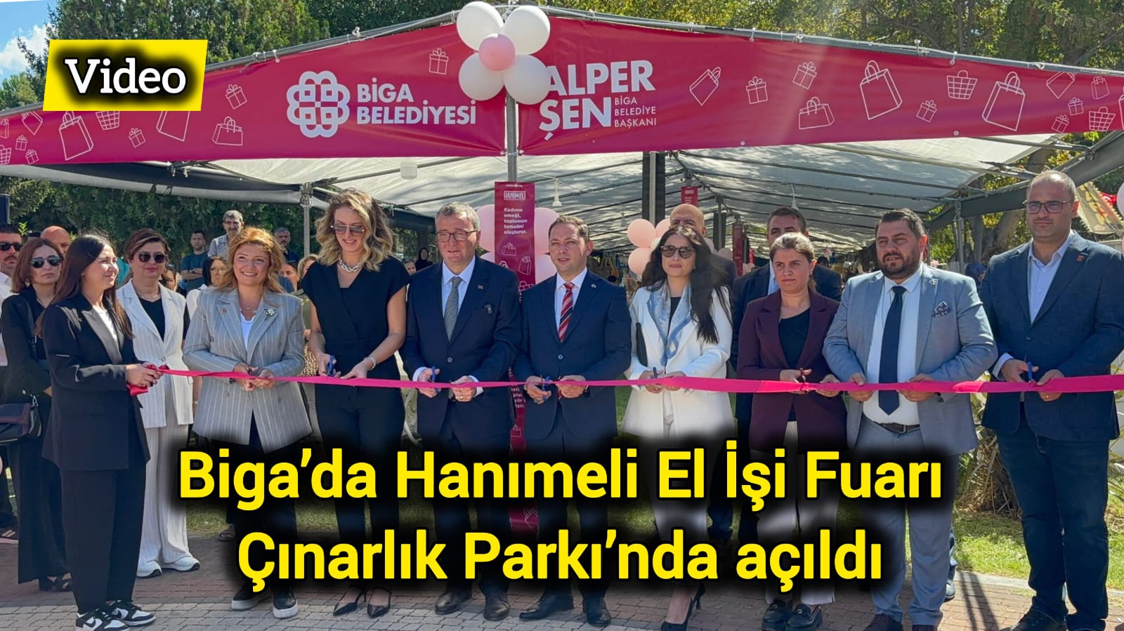 Biga’da Hanımeli El İşi Fuarı Çınarlık Parkı’nda açıldı