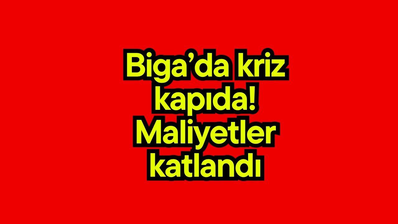 Biga’da kriz kapıda! Maliyetler katlandı