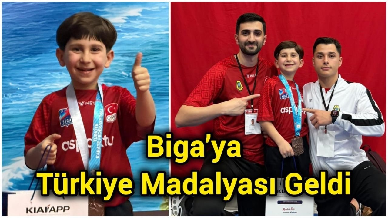 Biga’ya Türkiye Madalyası Geldi