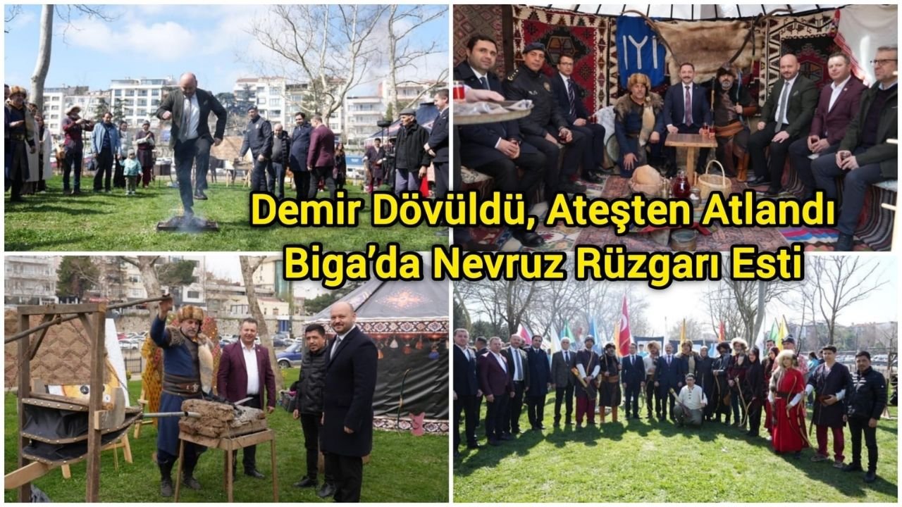 Demir Dövüldü, Ateşten Atlandı: Biga’da Nevruz Rüzgarı Esti