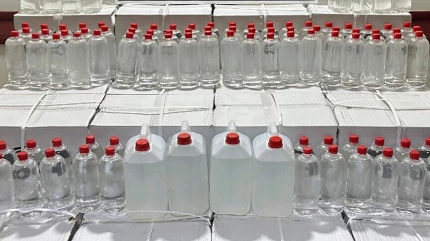 232 bin 442 litre sahte içki ele geçirildi