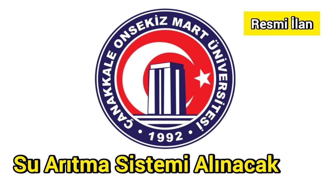 Su Arıtma Sistemi Alınacak