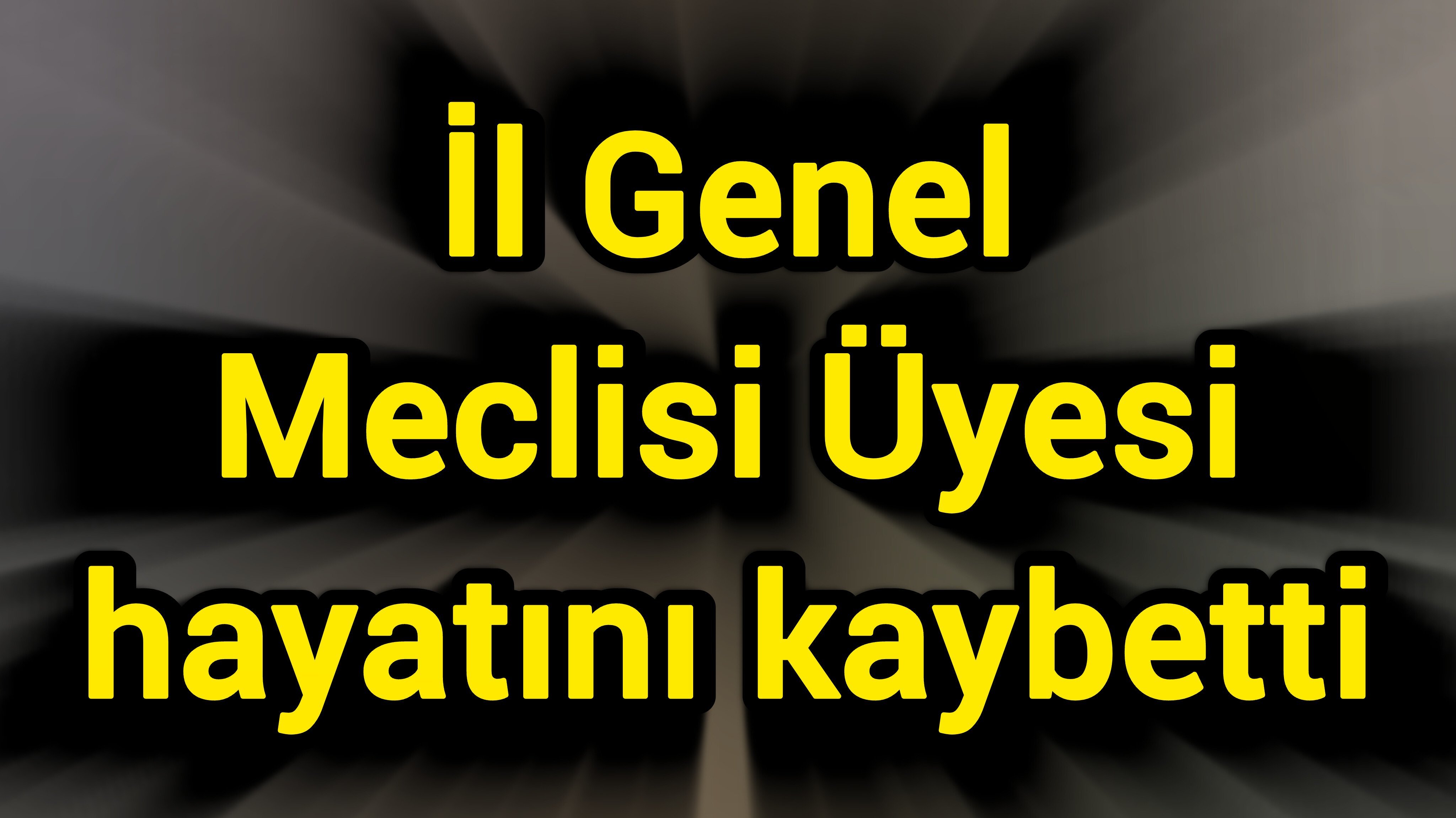 İl Genel Meclisi Üyesi hayatını kaybetti