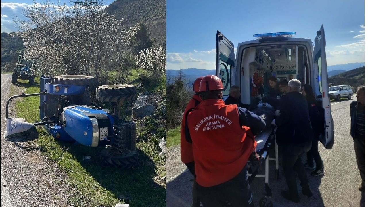 Devrilen traktörün altında kalan sürücü yaşamını yitirdi