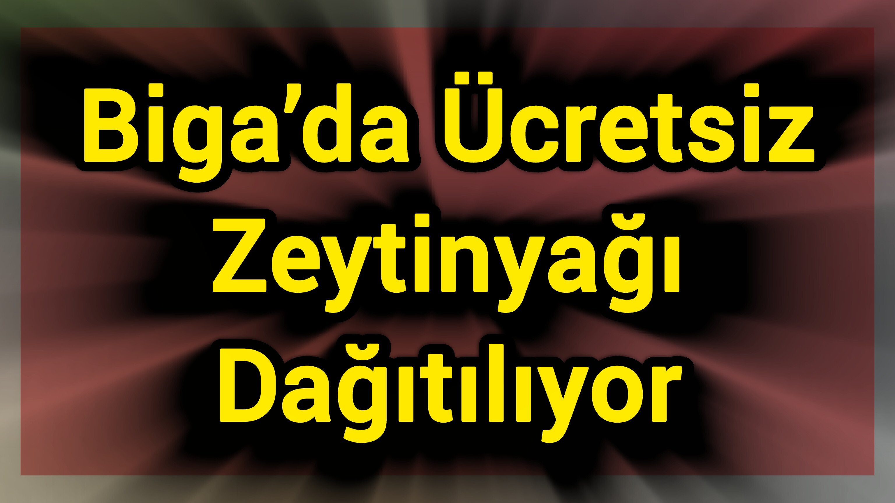 Biga’da Ücretsiz Zeytinyağı Dağıtılıyor