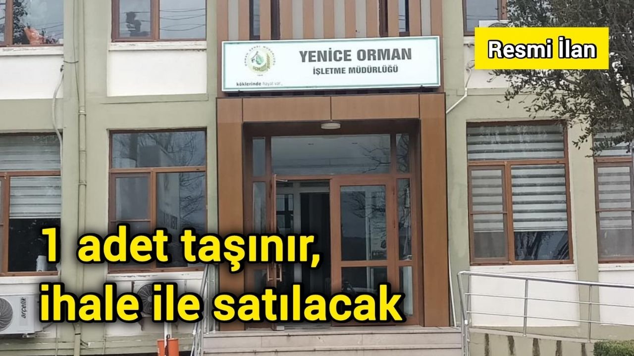 1 adet taşınır, ihale ile satılacak