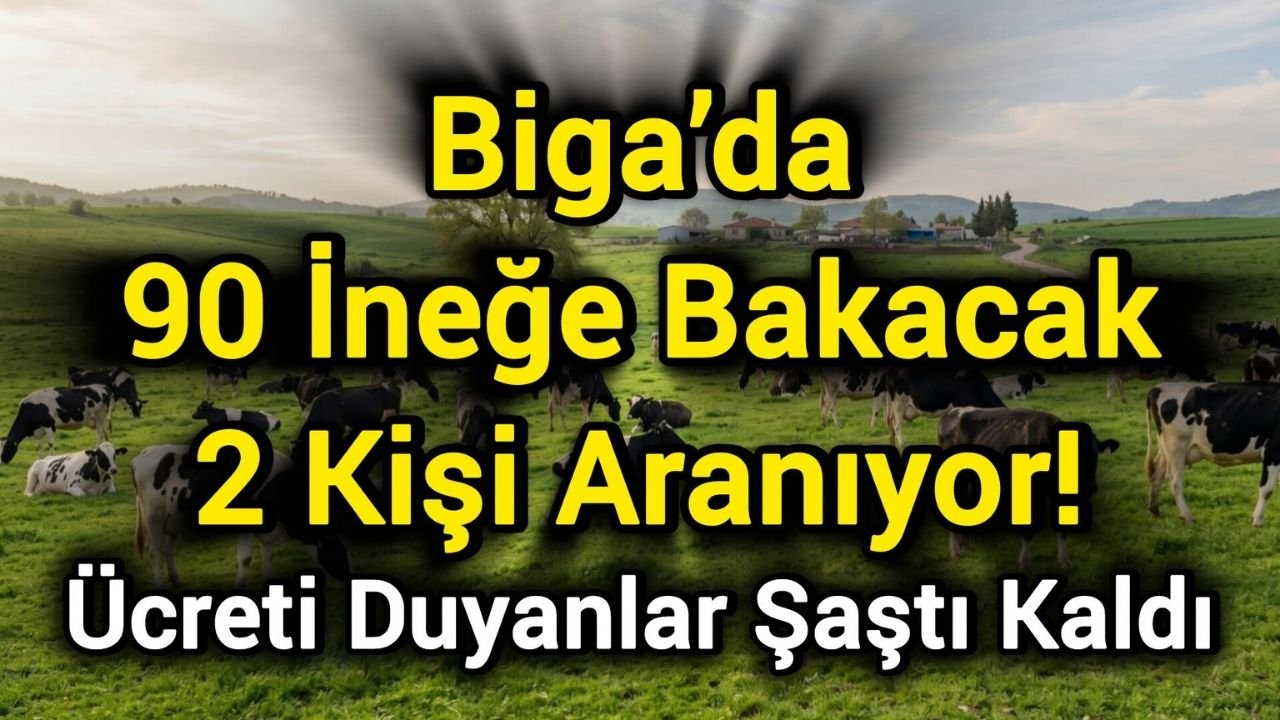 Biga’da 90 İneğe Bakacak 2 Kişi Aranıyor! Ücreti Duyanlar Şaştı Kaldı