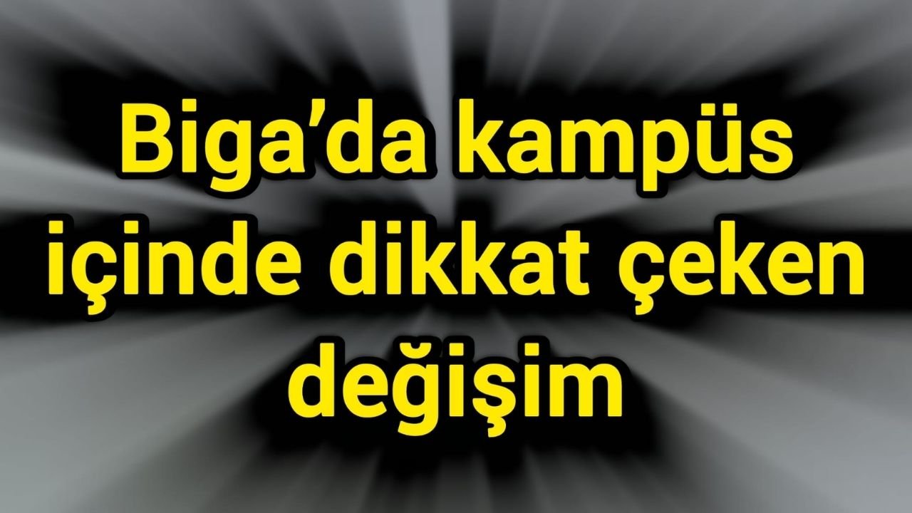 Biga’da kampüs içinde dikkat çeken değişim