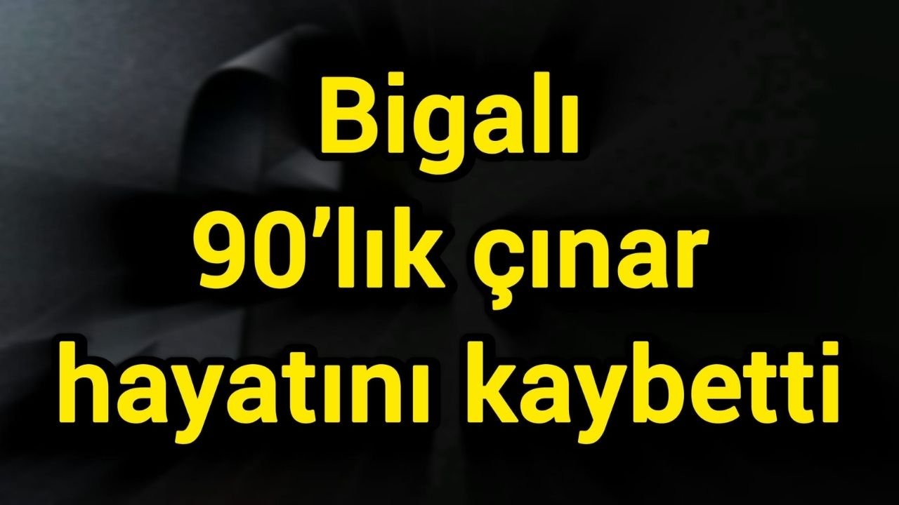 Bigalı 90’lık çınar hayatını kaybetti