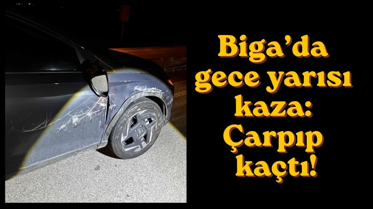 Biga’da gece yarısı kaza: Çarpıp kaçtı!