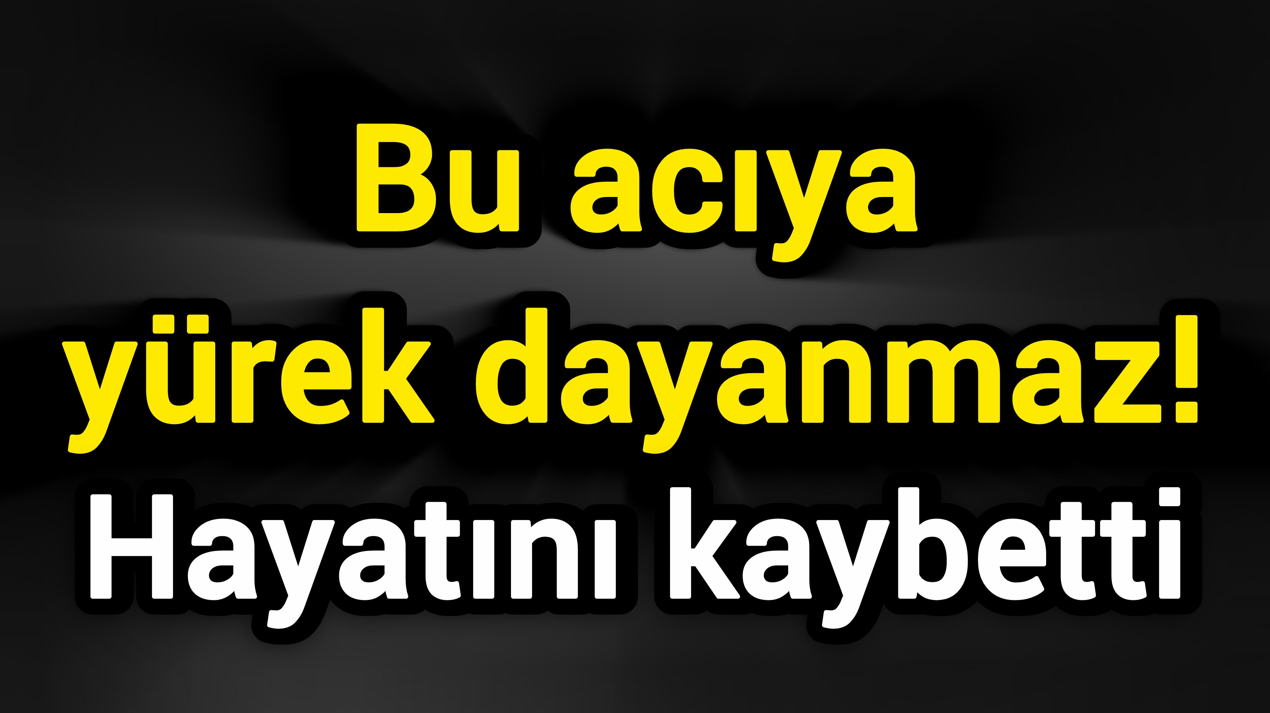 Bu acıya yürek dayanmaz! Hayatını kaybetti