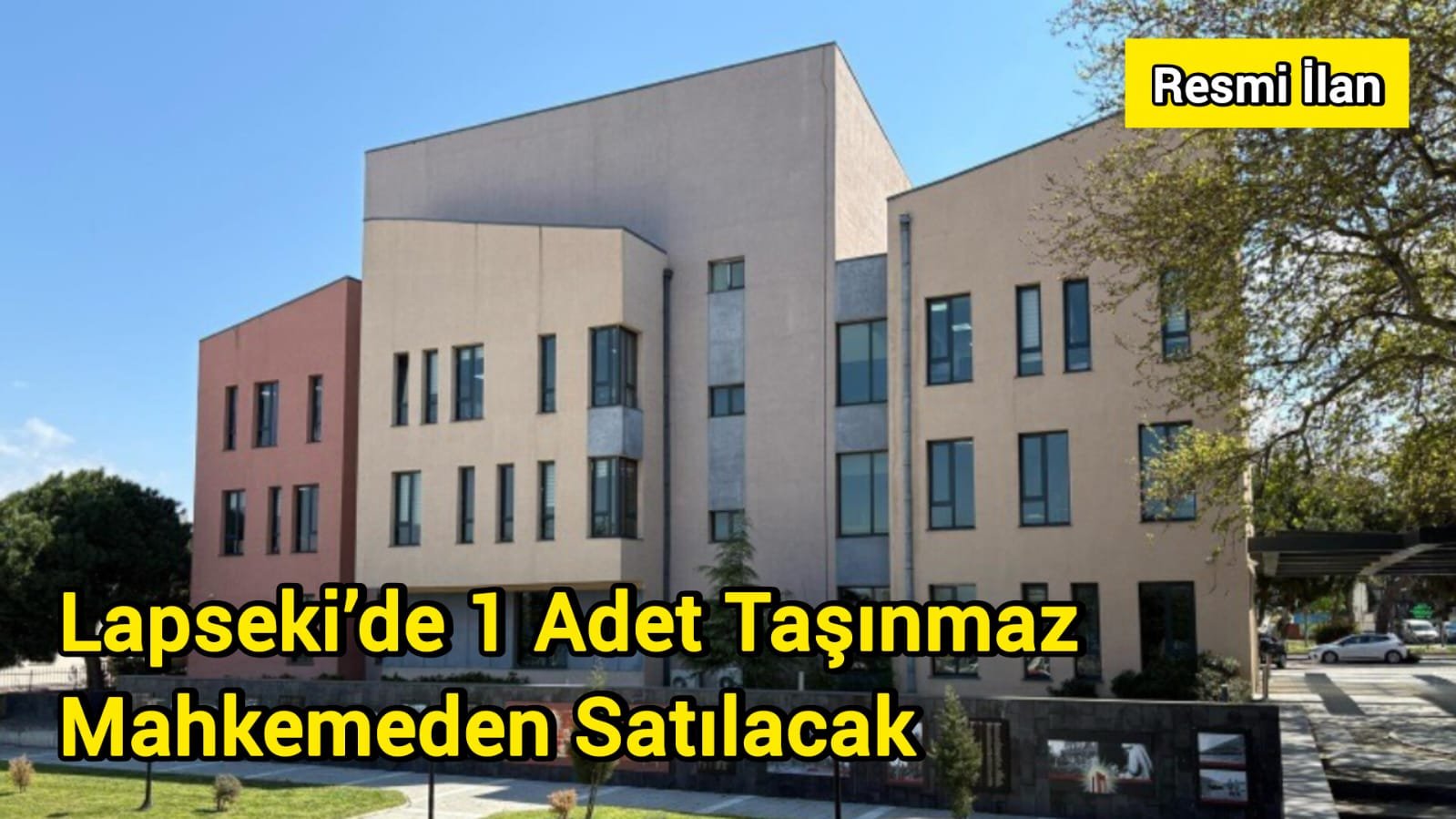 Lapseki’de 1 Adet Taşınmaz Mahkemeden Satılacak