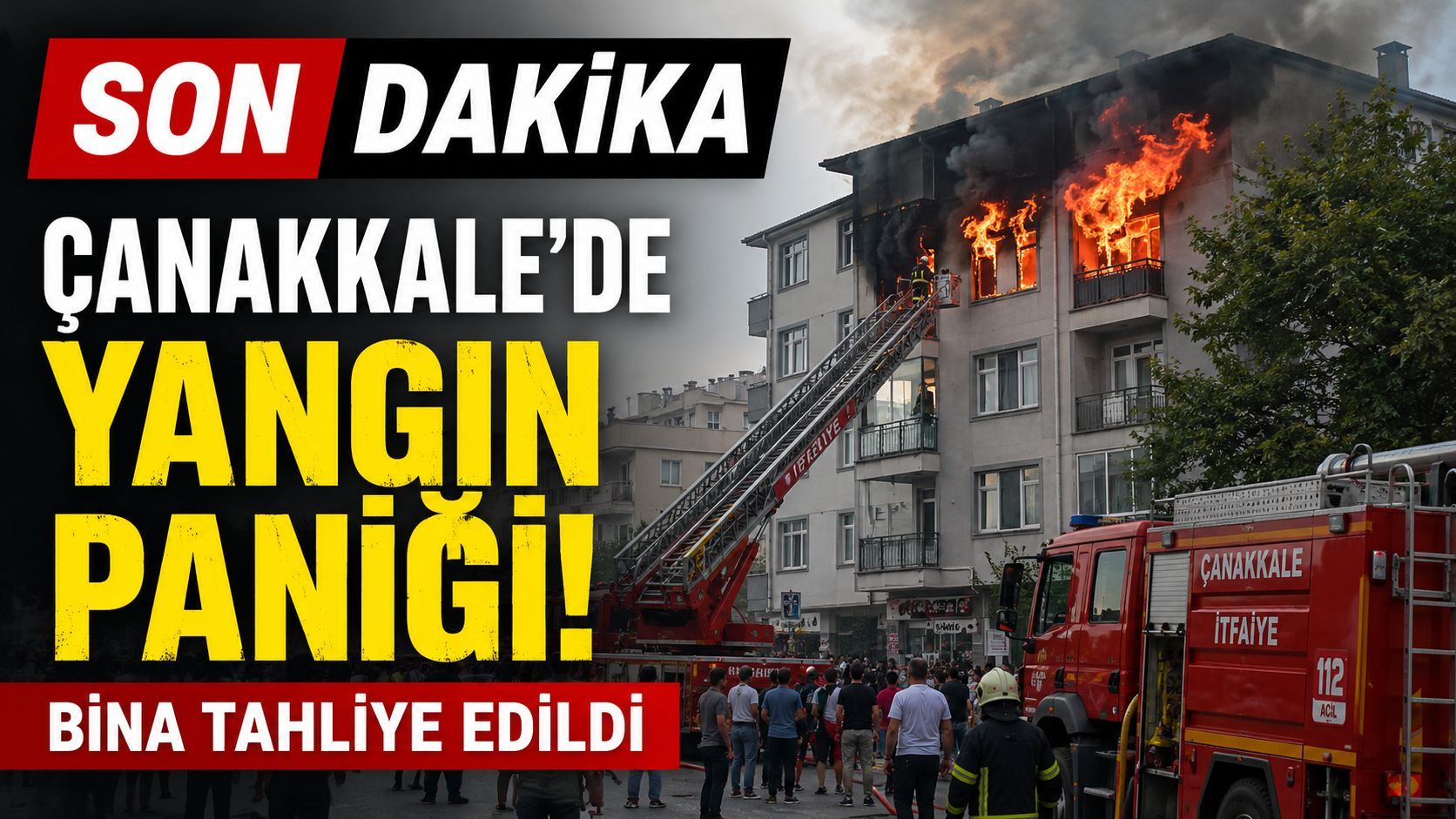 SON DAKİKA: Çanakkale'de Yangın Paniği! Bina Tahliye Edildi