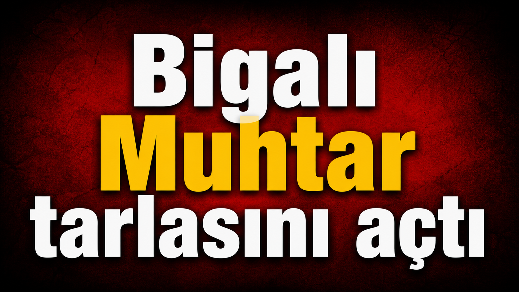 Bigalı Muhtar tarlasını açtı
