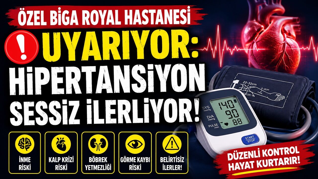 Özel Biga Royal Hastanesi Uyarıyor: Hipertansiyon Sessiz İlerliyor!