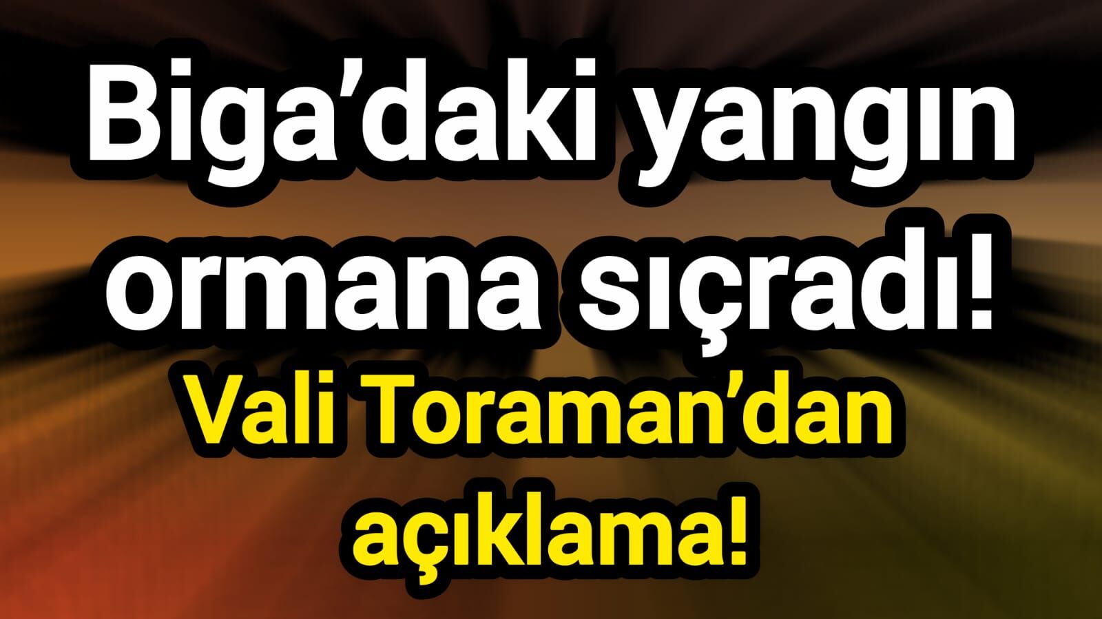 Biga’daki yangın ormana sıçradı! Vali Toraman’dan açıklama!