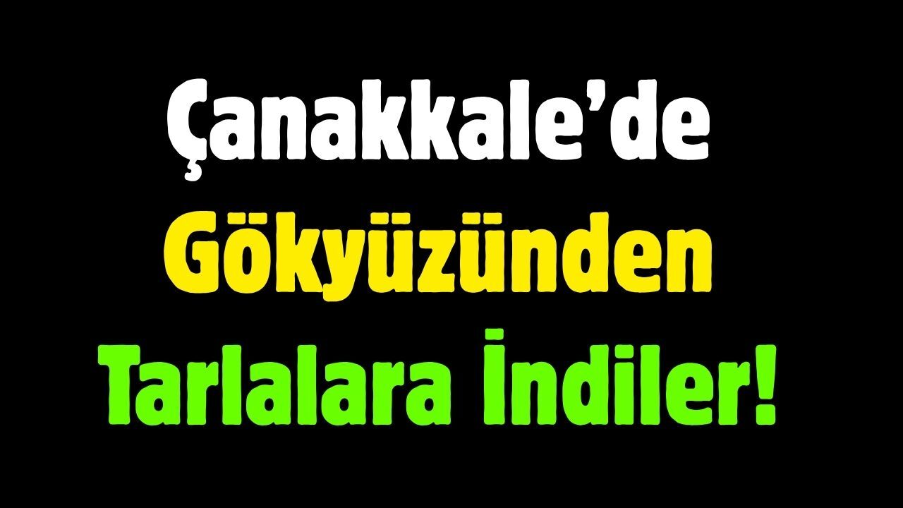 Çanakkale’de Gökyüzünden Tarlalara İndiler!