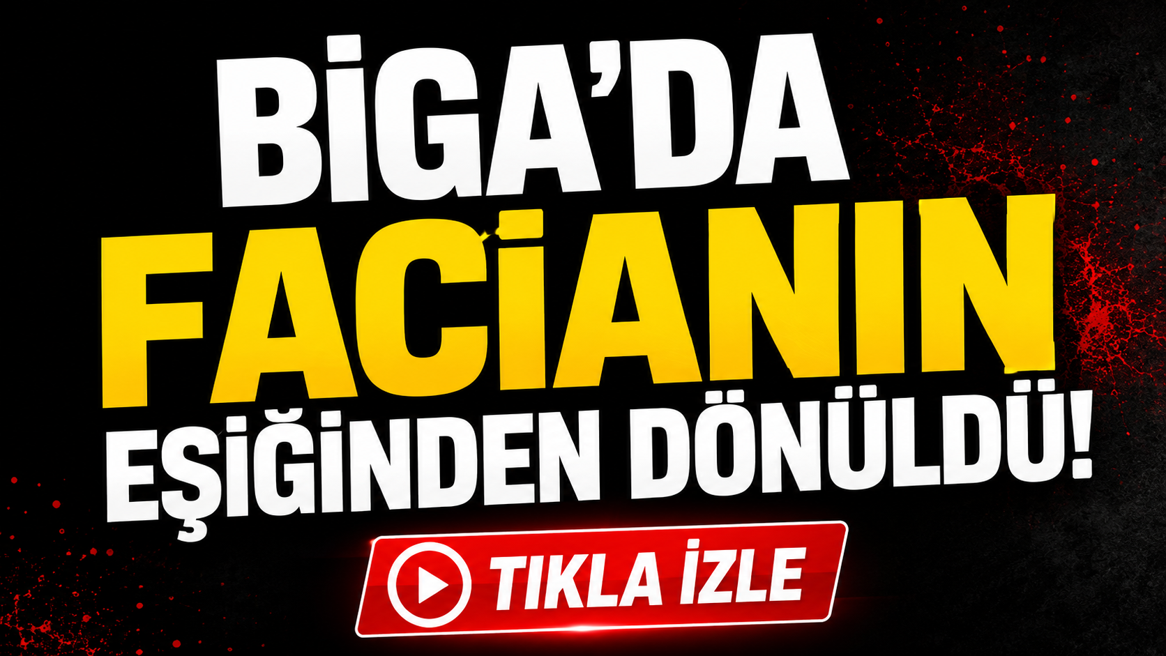 Biga’da facianın eşiğinden dönüldü!