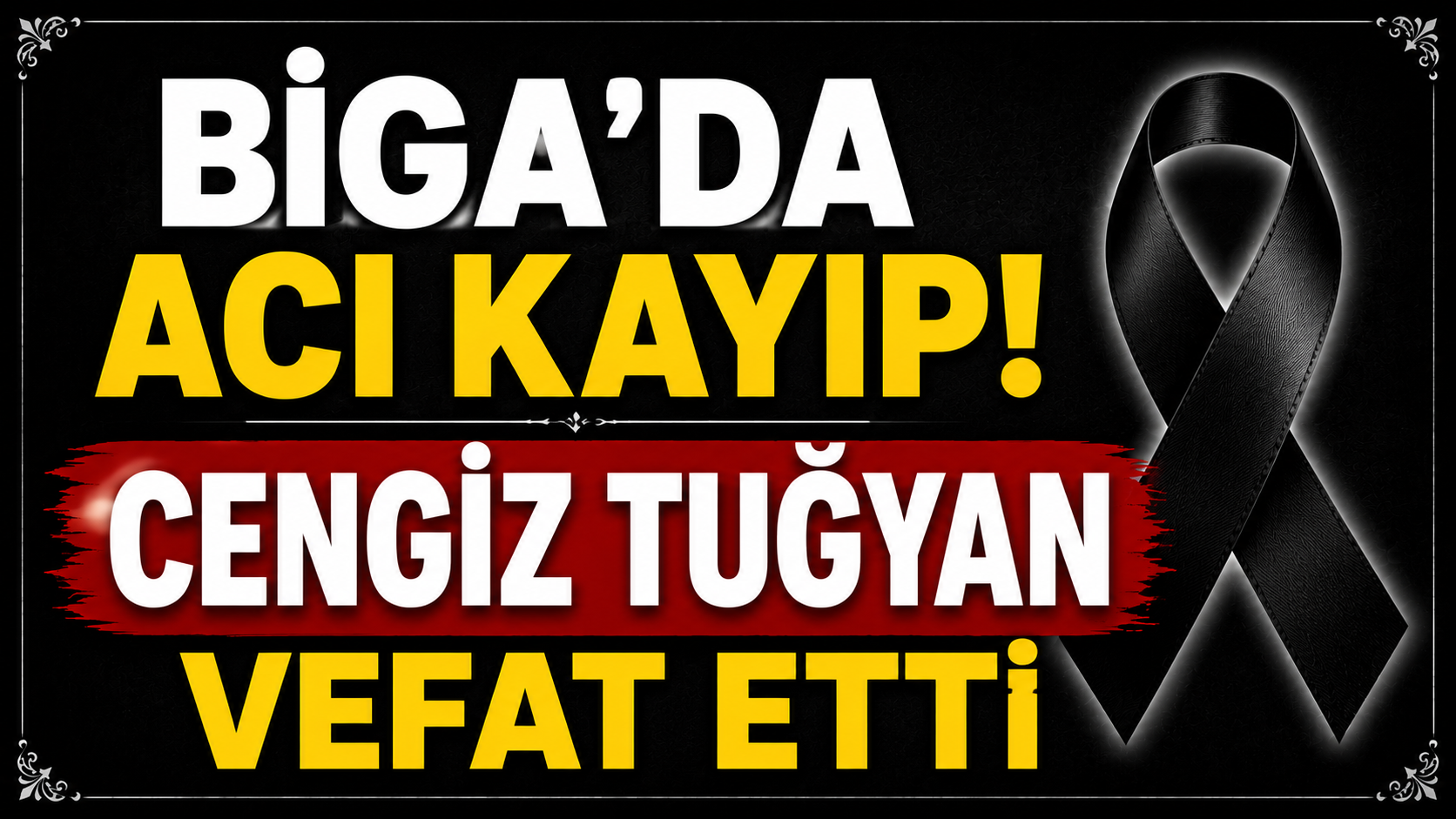 Biga’da acı kayıp! Cengiz Tuğyan vefat etti