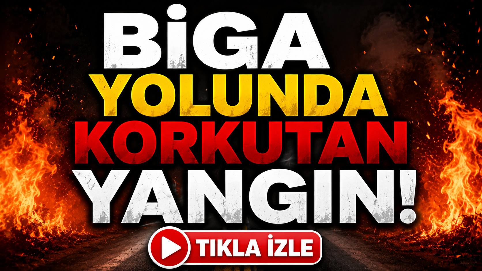Biga yolunda korkutan yangın!