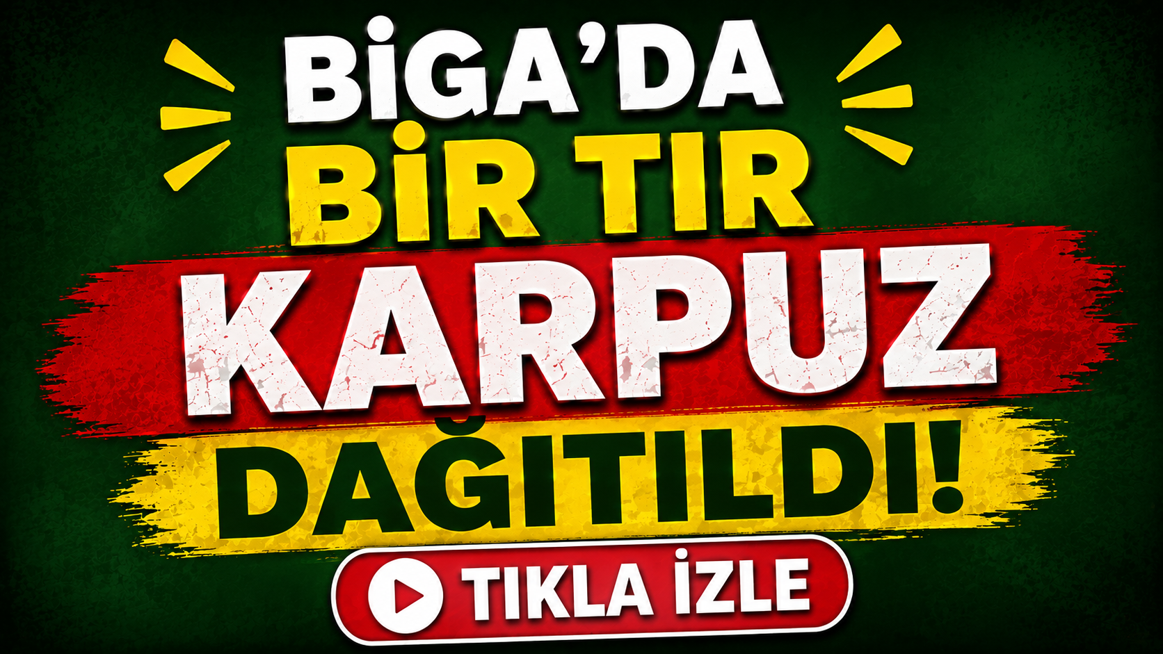 Biga’da bir tır karpuz dağıtıldı