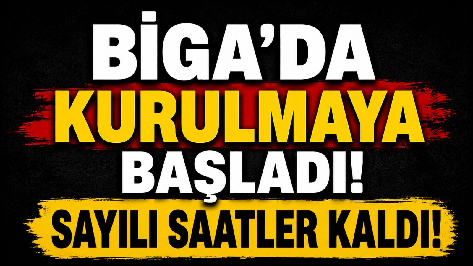 Biga’da kurulmaya başladı! Sayılı saatler kaldı