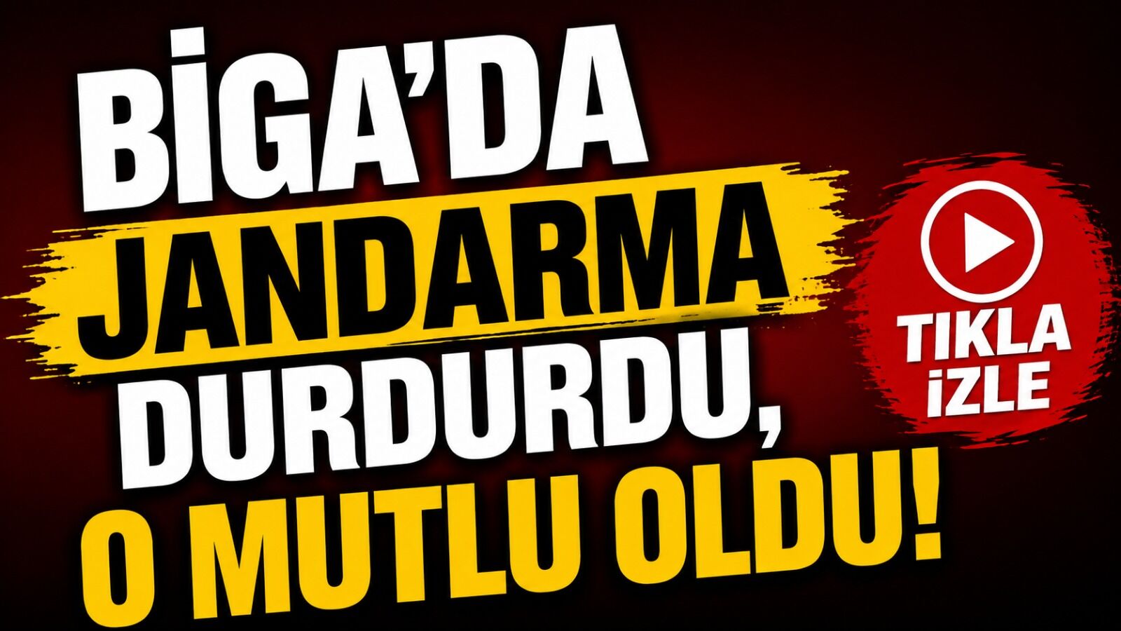 Biga’da jandarma durdurdu, o mutlu oldu!