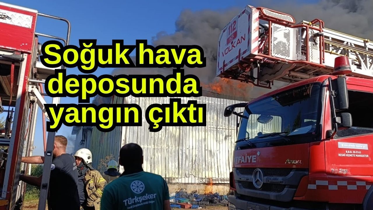 Soğuk hava deposunda yangın çıktı