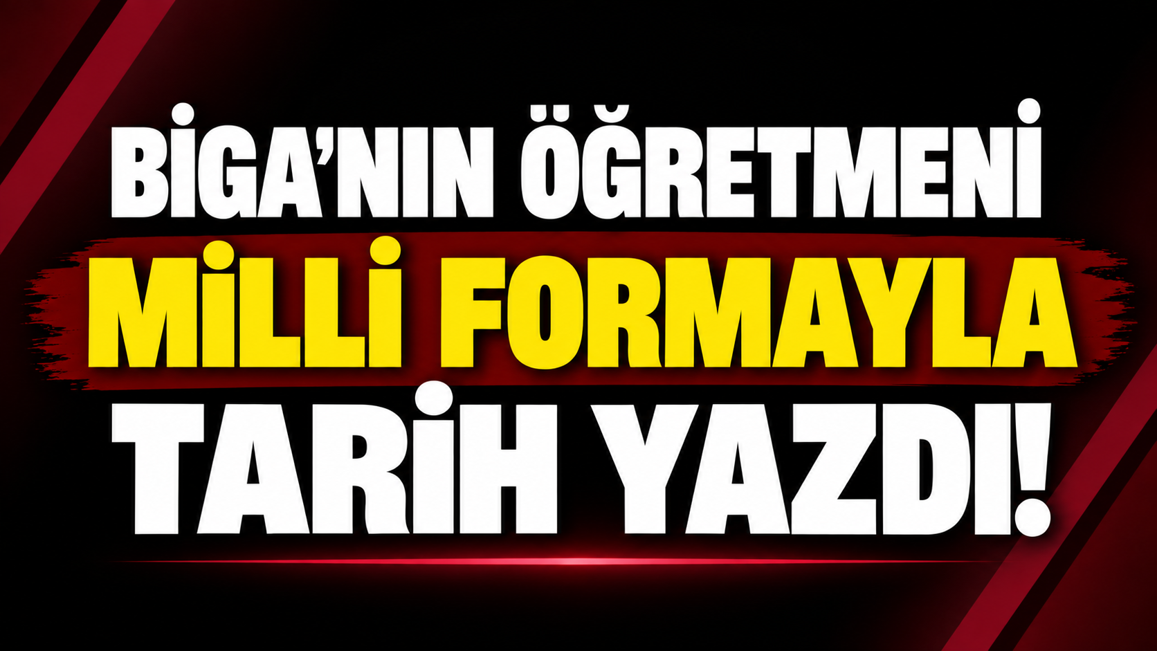 Biga’nın öğretmeni milli formayla tarih yazdı!