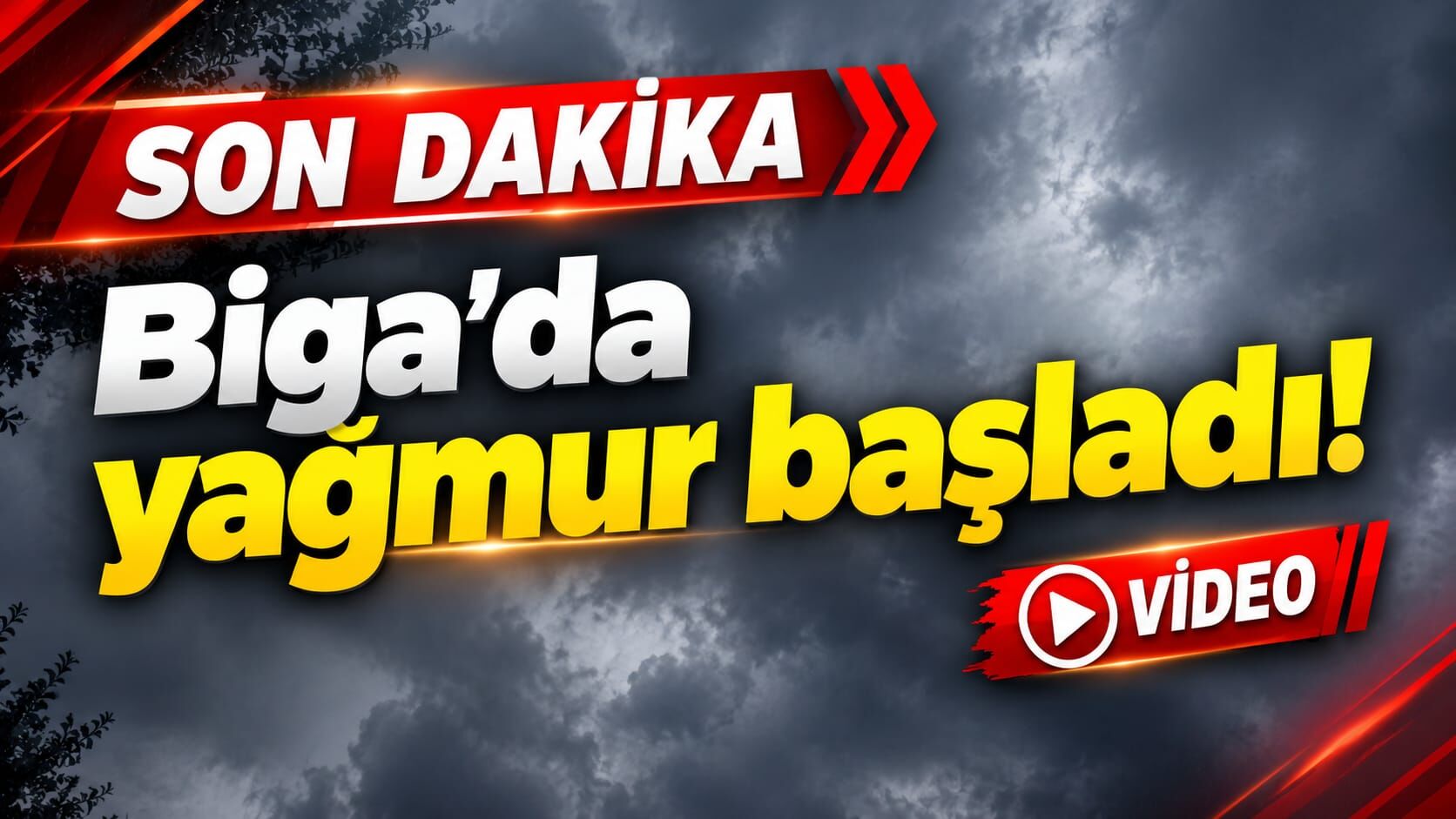 Son Dakika: Biga'da yağmur başladı!