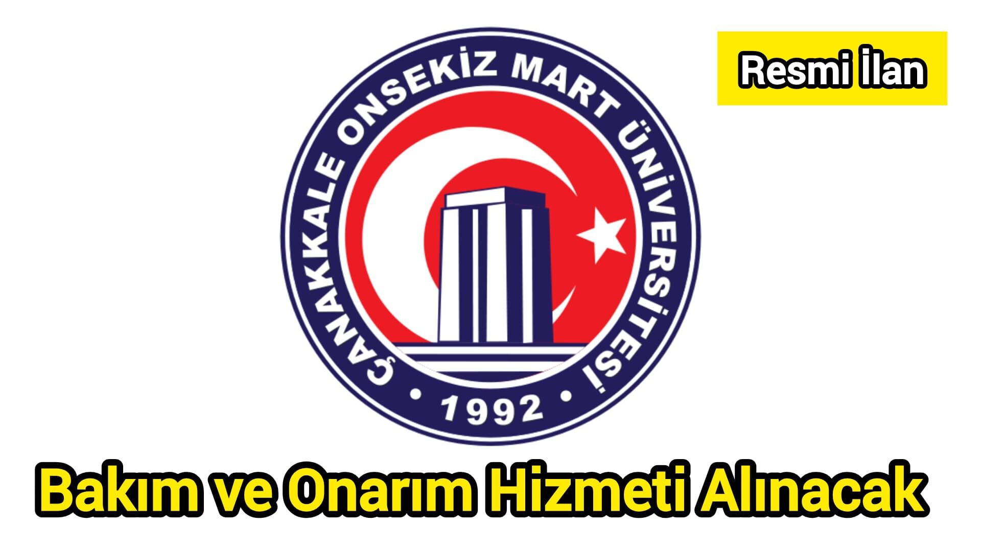 Bakım ve Onarım Hizmeti Alınacak