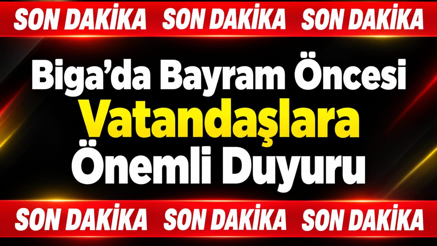 Biga’da Bayram Öncesi Vatandaşlara Önemli Duyuru