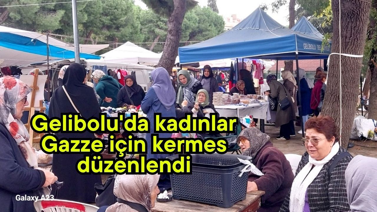 Gelibolu'da kadınlar Gazze için kermes düzenlendi