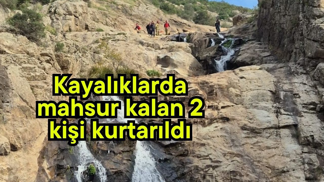 Kayalıklarda mahsur kalan 2 kişi kurtarıldı