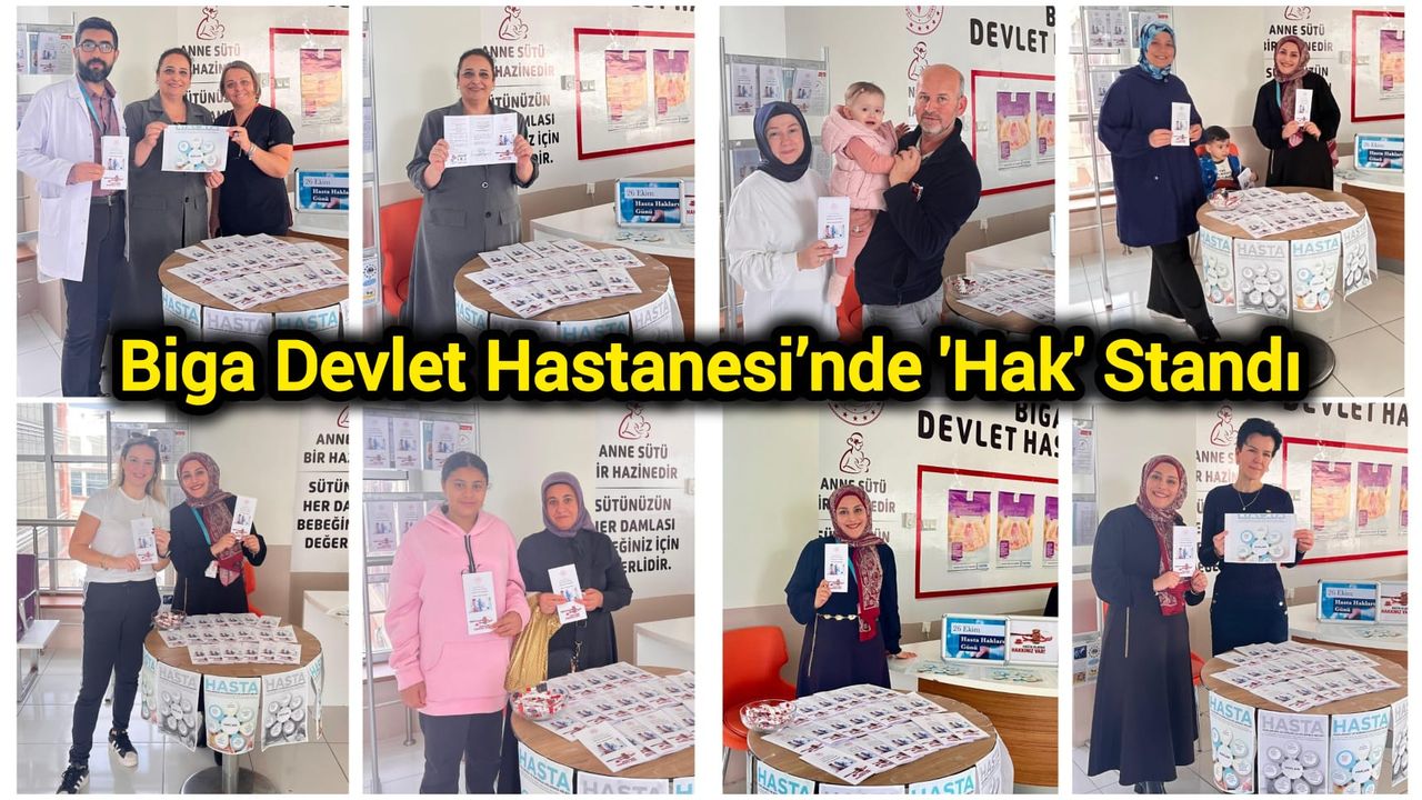 Biga Devlet Hastanesi’nde 'Hak' Standı