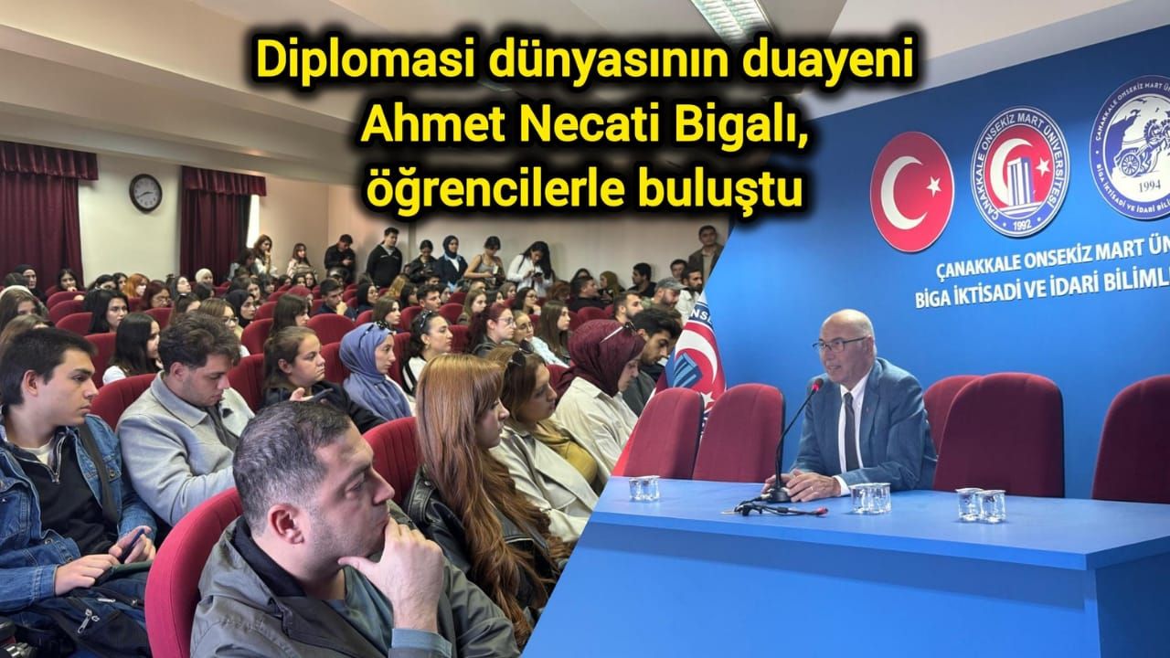 Diplomasi dünyasının duayeni Ahmet Necati Bigalı, öğrencilerle buluştu
