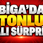 Biga’da 1 tonluk salı sürprizi!