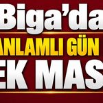 Biga’da iki anlamlı gün için tek masa