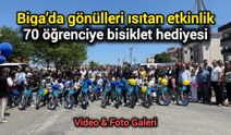 Biga’da gönülleri ısıtan etkinlik: 70 öğrenciye bisiklet hediyesi