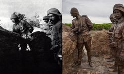 Atatürk'ün Çanakkale Savaşı'nda çekilen fotoğrafı, aynı yerde ölümsüzleştirildi