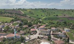 Biga'nın muazzam manzaralı köyü havadan görüntülendi