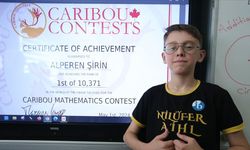 Alperen, Uluslararası Caribou Matematik Yarışması'nda birinci oldu