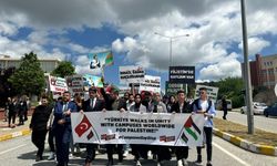 Çanakkale'de öğrenciler Gazze'ye destek için yürüdü