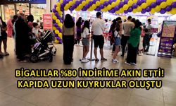 Bigalılar %80 indirime akın etti!